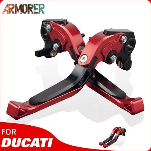For Ducati 749/S/R 999/S/R 1098/R/S 1198/R/S 848EVO Multistrada Supersport/S Adjustable Folding Extendable Clutch Brake Levers