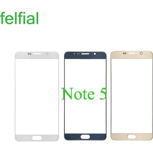 For Samsung Galaxy Note 5 N920F N9200 N920 Touch Screen Front Panel Glass Lens Outer LCD Glass Replacement