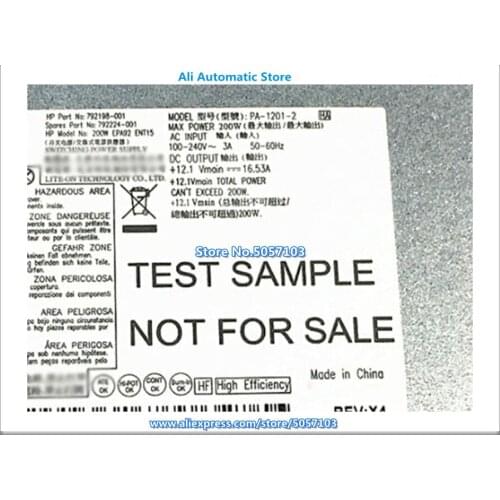 600 800 G2 Power Supply PA-1161-2 792199-001 792225-001 PA-1201-2 792198-001 792224-001 DPS-200PB-199A