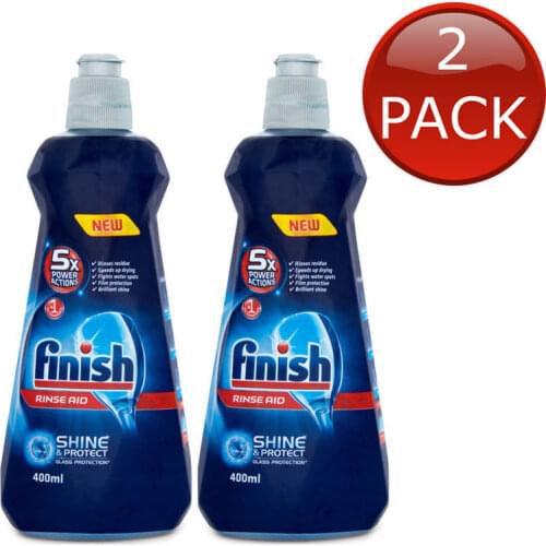 2 x Finish Rinse Aid for Shinier and Drier Dishes 400 Ml FREE SHIPPPING