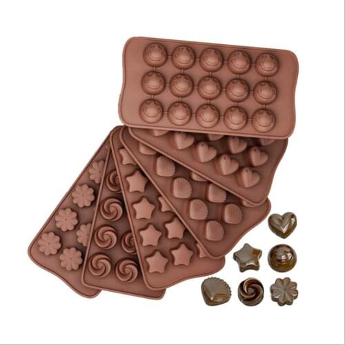 15 grid smiley silicone chocolate fructose cake baking mold pudding ice grid candy shaping silicone mold
