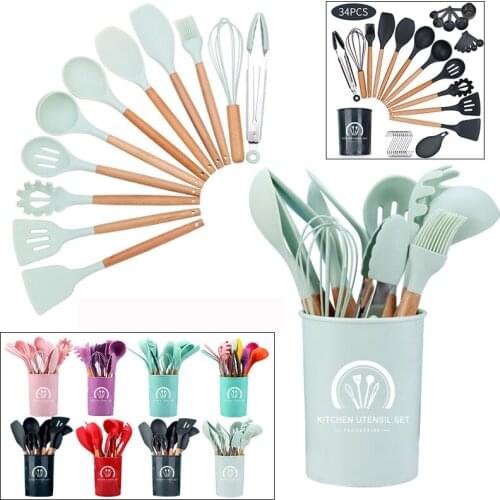 Kitchenwares Silicone Set Utensils Cooking Household Untensil Spatula Cookware Silicon Kitchenware