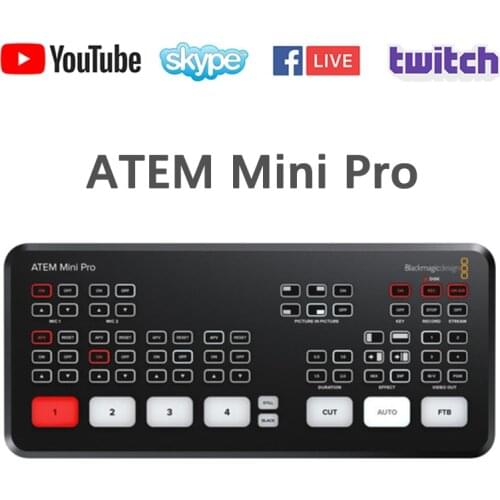 New Design ATEM Mini Pro ATEM Mini Original Live Stream Switcher Multi-view and Recording New Features