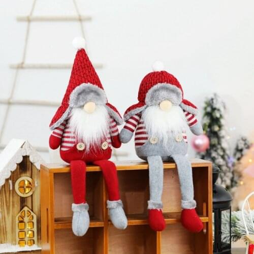 New Christmas Nordic Forest Long Legs Faceless Gnome Santa Tulip Rudolph Doll Decoration For Home Gifts Ornaments Party Supplies