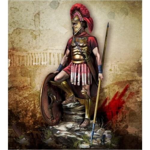 New Unassembled 1/24 75mm ancient officer Greek Warrior with base Resin Figure Unpainted Model Kit