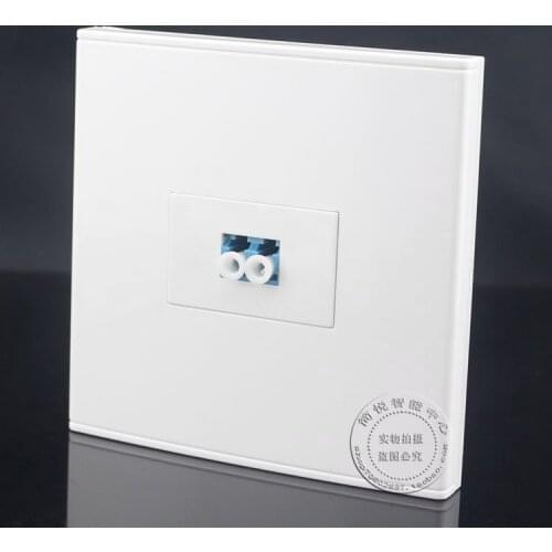 Wall Face Plate Single Port Fiber Optical LC Cable Connector Coupler Socket Faceplate