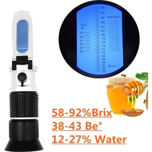 Handheld Refractometer honey Brix 58-92%(sugar content)Beekeeping Refraction honey concentration meter with ATC