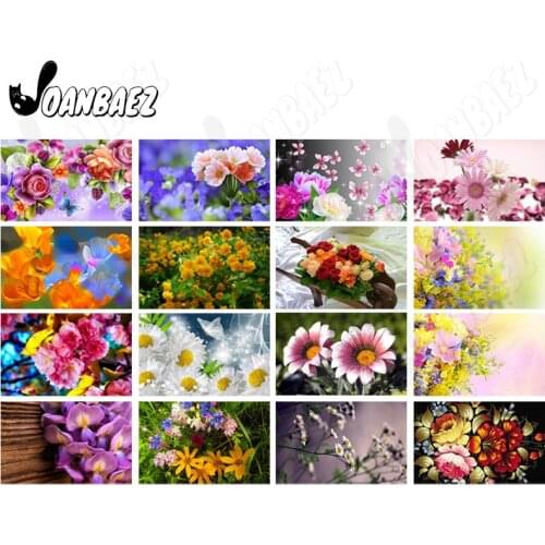 Simple Abstract Flower Butterfly Diamond Painting 5Ddiy Wall Art White Small Daisy Stickers Diamond Embroidery Home Room Decor