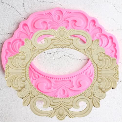 Large Size Frame Cake Border Silicone Molds DIY Party Fondant Cake Decorating Tools Cake Baking Candy Chocolate Gumpaste Moulds