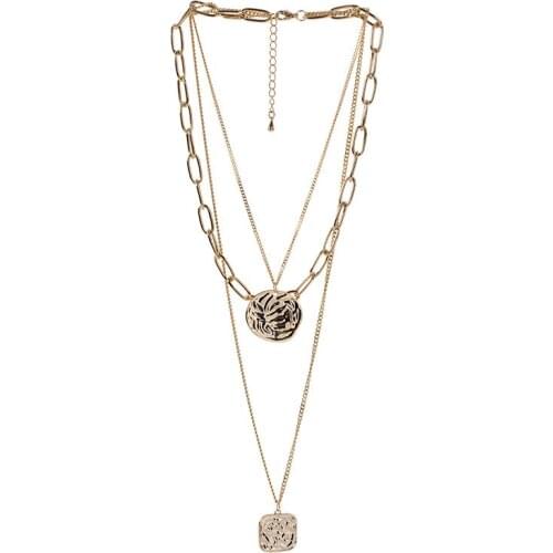 Rongho New Bohemia Metal circle Pendant necklace Femme Gold chain necklace Vintage Women Bijoux 2019