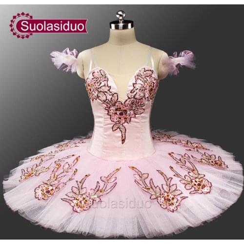 Pink Classical Ballet Tutu Adult Pancake Tutu Ballet Professional Ballet Tutus Pink Sleeping Beauty Tutu Costumes SD0047