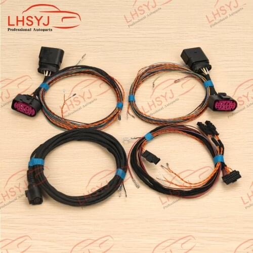 LED Headlight Cornering AFS Wire Car Auto Leveling Range Cable with 10 to14 Pin Connector Adapter For VW GOLF 7 MK7