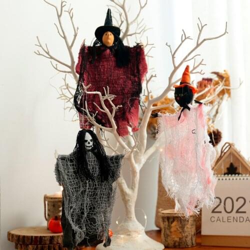 Halloween Decoration Ghost Pumpkin Witch Skeleton Black Cat Ornaments DIY Ghost Festival Bar Haunted House Home Decor Supplies