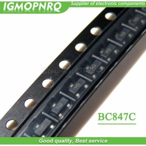 100PCS BC847C BC847 SOT-23 NPN transistor New Original