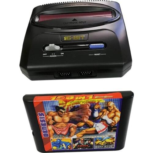 16 bit SEGA Video Game Console with US/ EU and Japan Mode Switch with SEGA 196 in 1 classic games cartridge