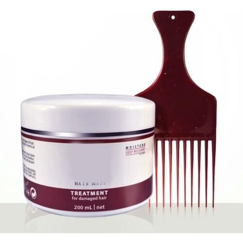 200ml Keratin Hair Mask Deeply Nourishes Dry Hair Without Heating Hair Mask To Eliminate Frizz Hair Comb