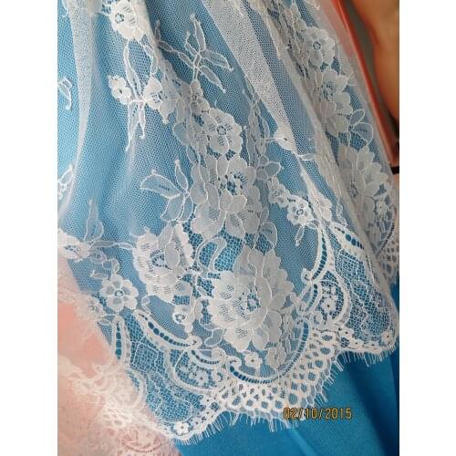 3meter Exquisite soft mesh eyelash lace DIY dress sewing accessories wedding dress material