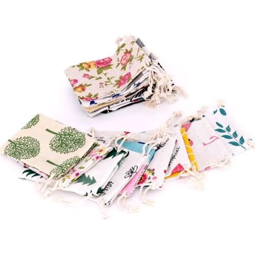 5pcs/lots Multi Color 4sizes Cotton Gift Bags Jewelry Packaging Bag Wedding Party Decoration Favors Drawable Gift Bag Pouches