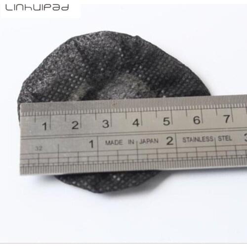 Linhuipad Bulk Quantity 6cm Black Nonwoven Sanitary Headphone Covers Disposable Nonwoven Headphone Earpiece Covers 5000pcs/lot