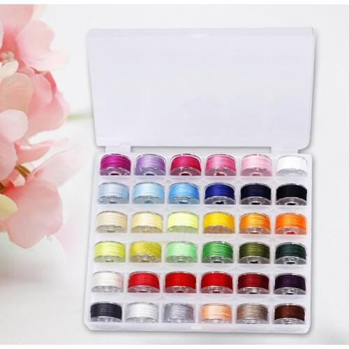 72pcs Mixed Colors Sewing Bobbins Sewing Thread Plastic Bobbin Home Sewing Machine Accessories Kit