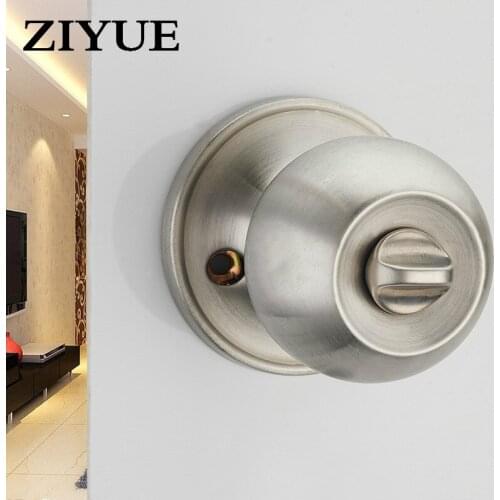 Free Shipping Spherical Lock Door Interior Bedroom Ball Stainless Steel Universal Wooden Locking Locks Bathroom