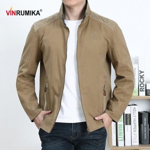 Large Size M-6XL 2021 Spring Autumn Middle Aged Mens Casual 100% Cotton Khaki Jacket Father Style Male Double Sided Wear Coats
