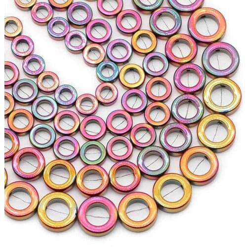 Rose Red Natural Hematite Stone 8-14MM Round Circle Shape Spacer Charm Loose Beads For Jewelry Making Bracelet DIY Findings