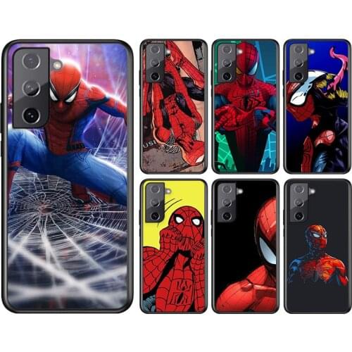 Marvel Spider-Man Avengers Super Hero For Samsung Galaxy S21 S20FE S10 S10e S9 S8 S7 S6 Ultra Plus Lite Edge 5G Phone Case
