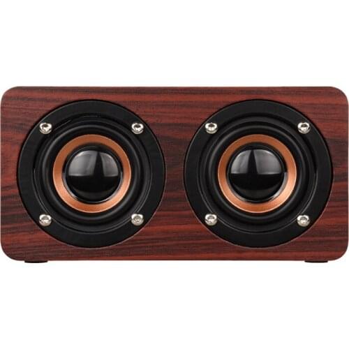 Wooden Wireless Bluetooth Speaker Portable HiFi Shock Bass Altavoz TF Caixa De Som Soundbar For iPhone Sumsung Xiaomi