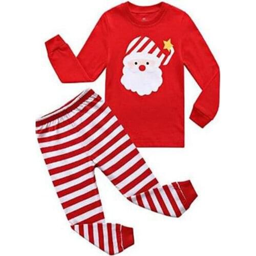 Children Casual Pajamas Clothing Set Kids Long-Sleeved+Pant 2-Piece Cotton Pajamas Sets Boys & Girls Cartoon Sleepwear Suit Sets