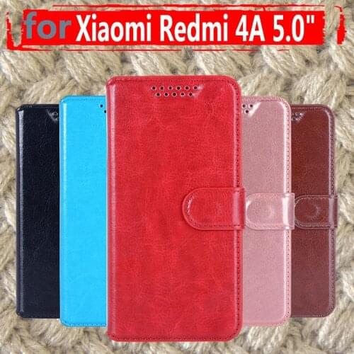 For Xiaomi Redmi 4A Case Luxury PU Back Cover Case for xiaomi redmi 4A Flip Protective Phone Bag Fundas protector 5.0 inch