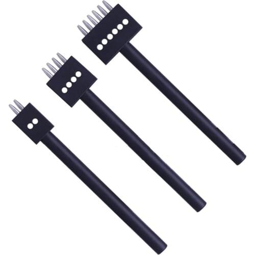 DIY Spacing leather hole punches DIY Hand Perforated Round Stitching Punch Tools Hole Cut Leather Punching Tool 2/4/6/Hole