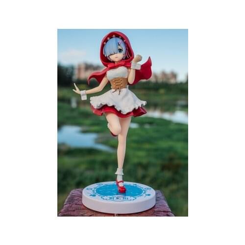 1/7Japanese anime figure original From zero to different worlds Rem Little Red Hat VER action figure collectible model toys