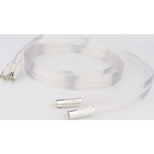 Hifi Silver Plated RCA cable RCA to RCA interconnect cable with Silver Plated RCA plug Hifi Audio Interconnect cable