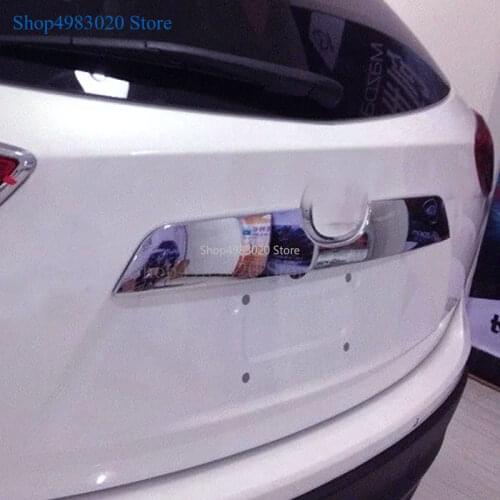 ABS Chrome Car Rear Bumper Boot Door Trunk Lid Cover Trim Tailgate Molding Sticker For Mazda CX5 CX-5 2012-2016