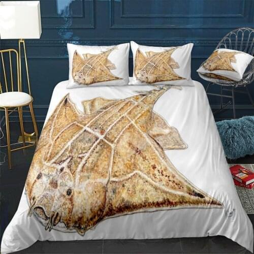 Angel shark Squatina Quilt Cover Pillowcase 3Piece Comforter Bedding Set With Pillow Case Single Double Duvet Cover Home Decora
