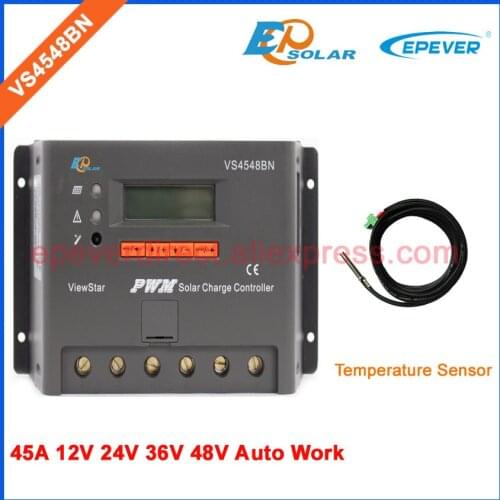 45amp 48v VS4548BN PWM solar panel battery controller with temperature sensor 45A LCD display EPSolar free shipping