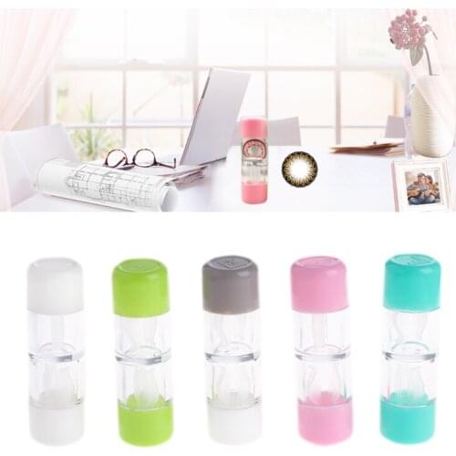 Cosmetic Contact Lens Container Holder RGP Hard Contact Lens Case Protective Box 2XPC