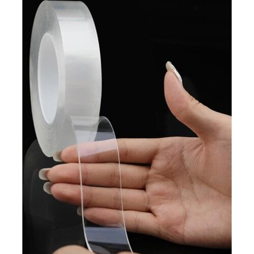 Multifunctional Double Sided Tape Nano Transparent No Trace Acrylic Tape Cleanable Reuse Waterproof Adhesive Tape