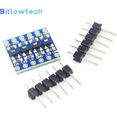 10pcs 5V-3V IIC UART SPI, etc. 4-way level conversion module 4-way pin header