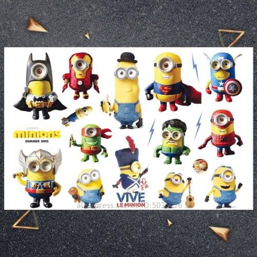 Hasbro Doll combination Children Cartoon Temporary Tattoo Sticker For Boys Cartoon Toys Waterproof Party Kids Gift