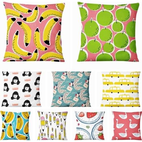 Home Pillow Decoration Rentro Art Illustration Printed Pillowcase Antwerp Cushion Decorative Pillow Home Decor Sofa Throw Pillow