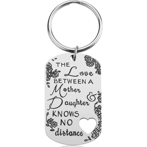 Mothers Day Gifts from Daughter -Mother Daughter Gift The Love Between A Mother and Daughter Knows No Distance Keychain Jewelry
