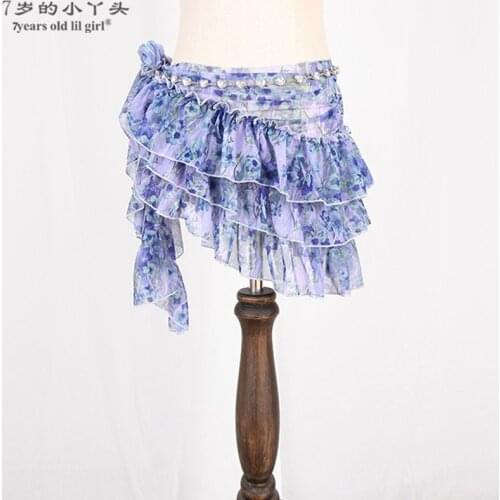 7years Old Lil Girl 2021Belly Dance Belt Hip scarf Mesh Gothic Tribal Over ScarfBL21 26