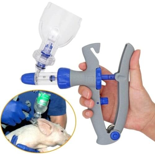 1/2/5ml Adjustable and Continuous Syringe Animal Injector Gun Animal Drench Gun for Veterinarian