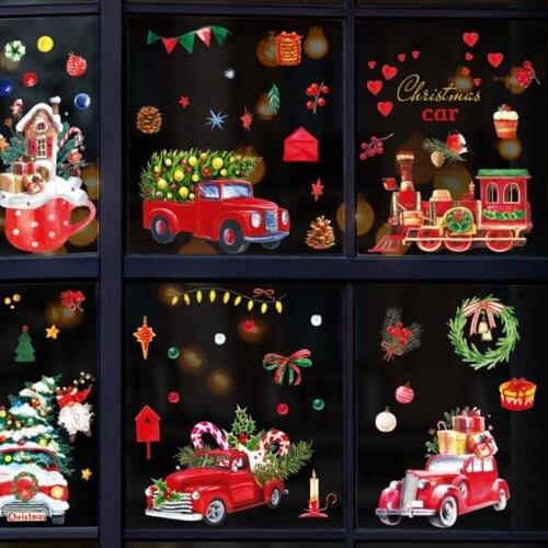 Christmas Double Side Window Clings Christmas Window Decorations Static Window Clings for Window
