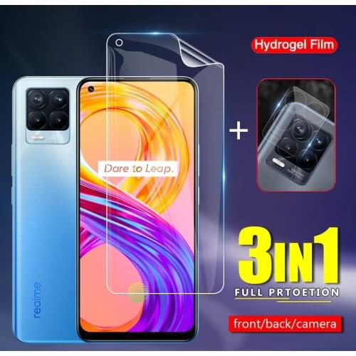 Slim Front / Back Soft TPU Protective Hydrogel Film For Oppo Realme 8 / 8 Pro 6.4" Camera Lens Screen Protector Glass