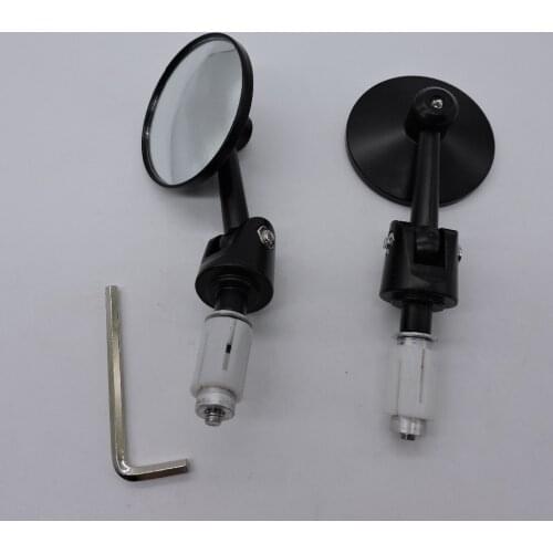 Universal Motorcycle 7/8" Round Bar End Rear Mirrors Scooters Side View Mirrors For Yamaha MT07 MT-09 MT09 Tracer XSR700 900