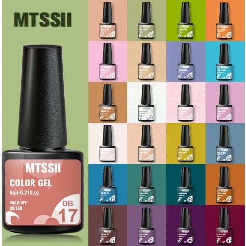 Mtssii Winter Matte UV Gel Nail Polish 6ml Colors Nail Polish Base Top Coat Soak Off Nail Art Gel Varnish Black Matte Nail Gel