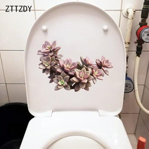 ZTTZDY 25.2×16.9CM Succulent Plant Ji Ozuki Home Wall Decoration Accessories Fashion Toilet WC Stickers T6-0077